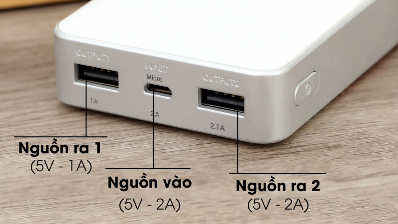 Nguồn sạc vào và nguồn sạc ra AVA Cat 3S